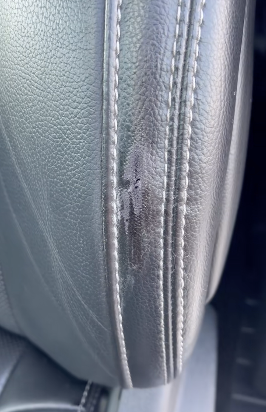 Interior panel before repair