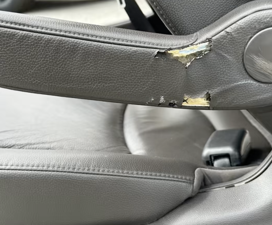 Console damage before repair