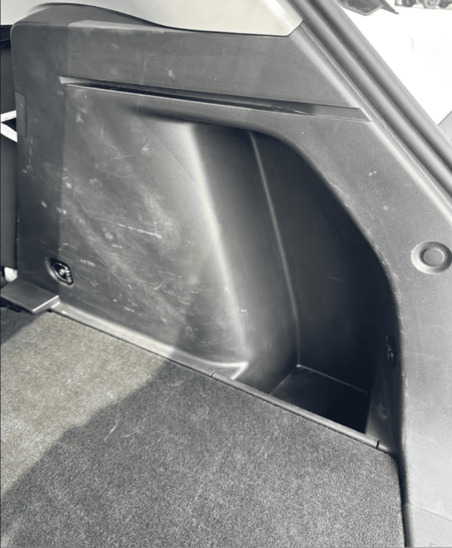 Damaged plastic trim before fleet reconditioning service
