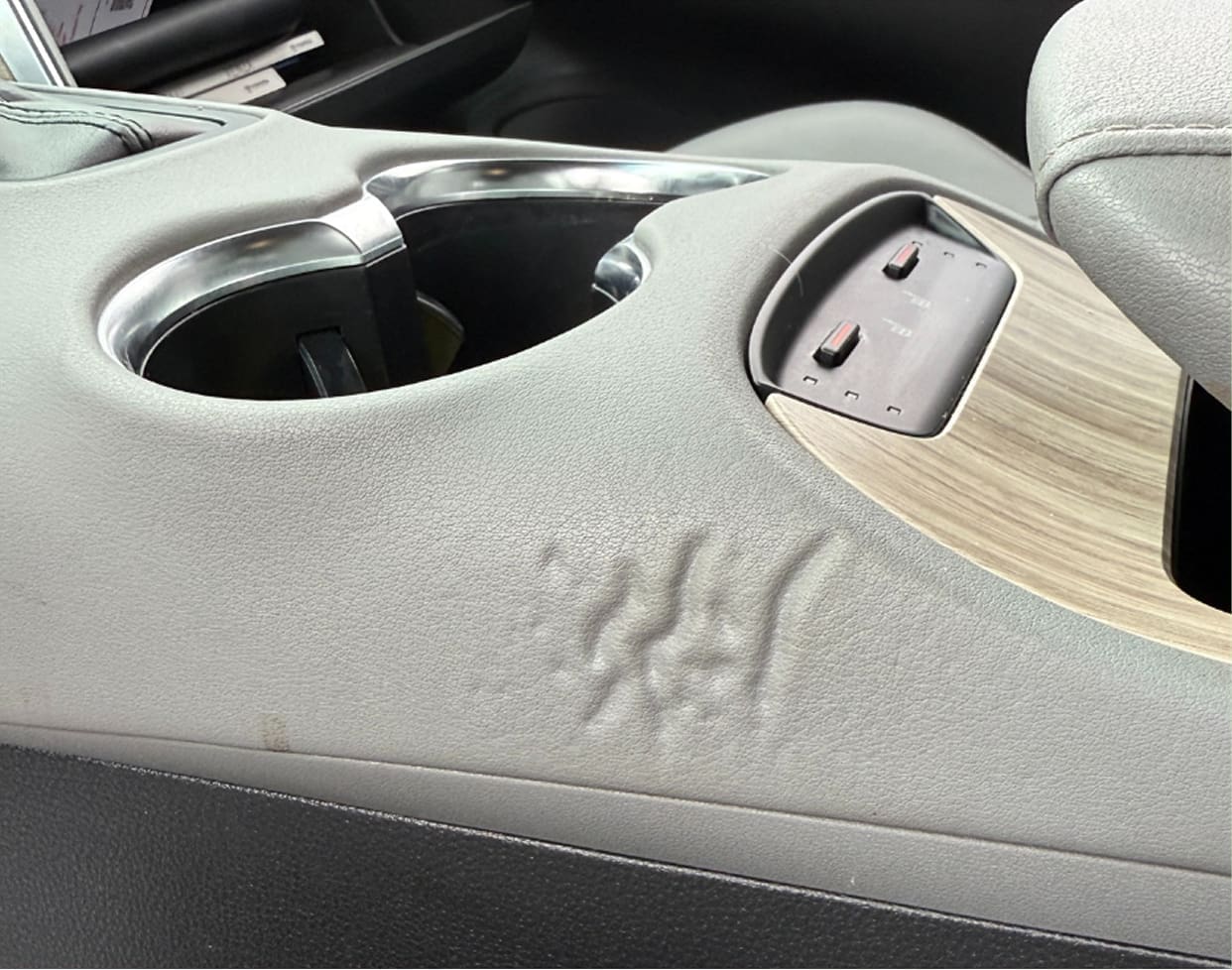 Vehicle damage before cosmetic repair in Philadelphia PA