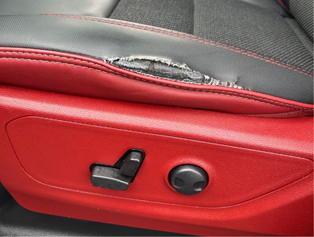Vehicle damage before cosmetic repair in Philadelphia PA