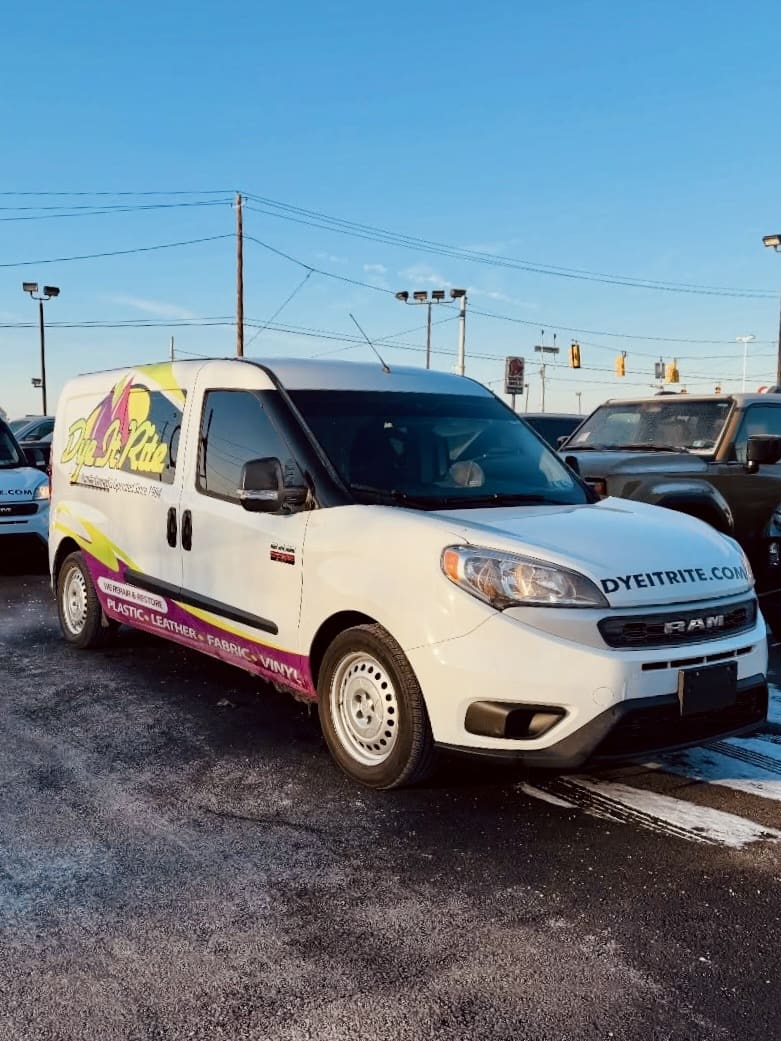 Dye It Rite mobile detailing vans serving an Allentown PA dealership reconditioning program