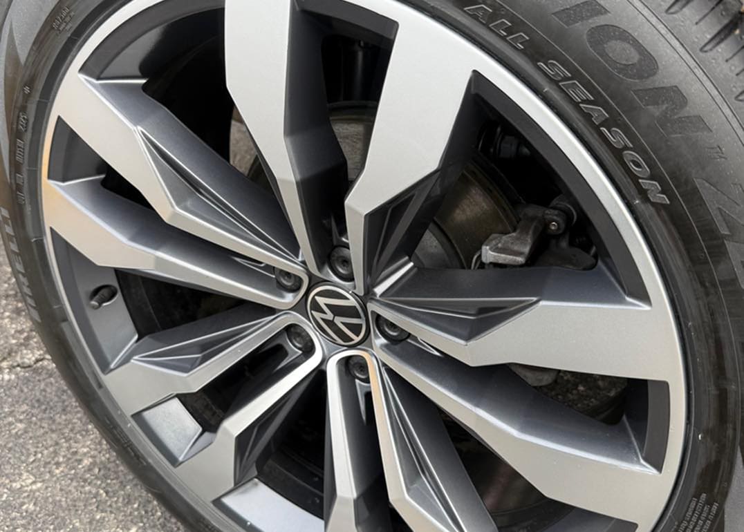 Wheel and rim repair during an exterior auto detail in Allentown PA