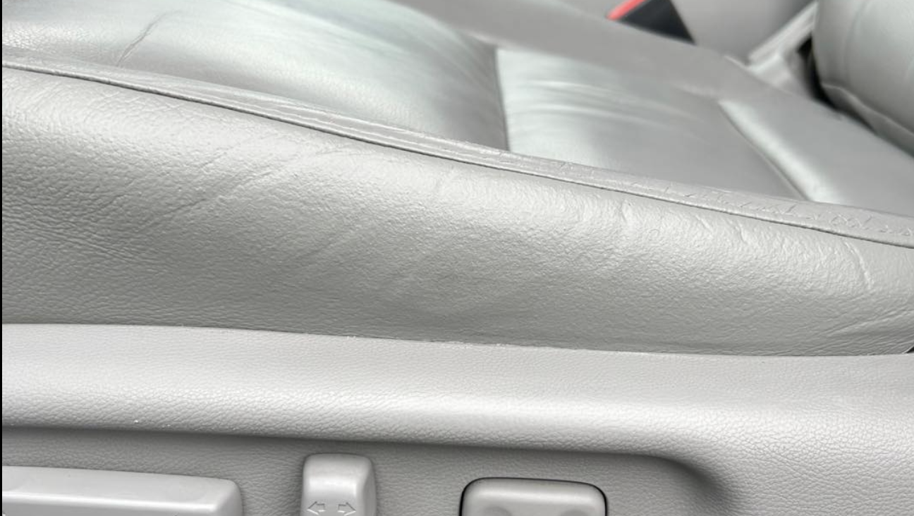 Leather car seat restored after leather repair in York PA